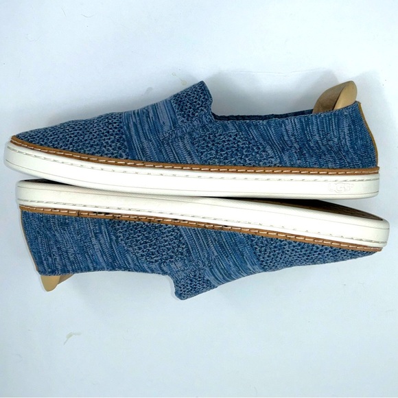 UGG Sammy Soft Knit Sneaker Leather Trim Shoes Size 9.5 Women's - Picture 10 of 14